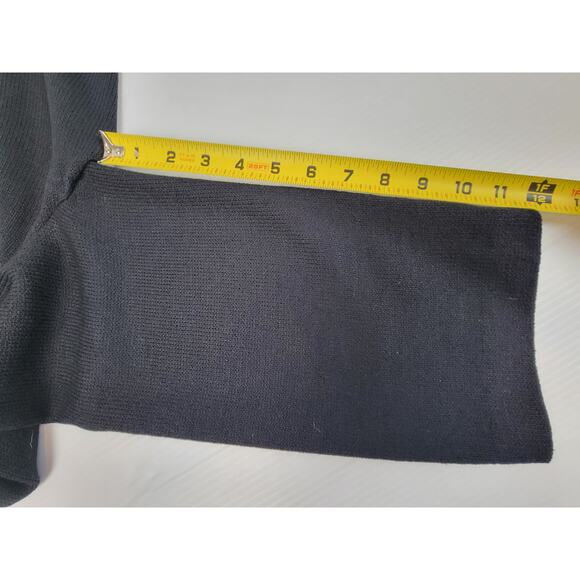 St. John Collection 16 Black Wool Blend Flower Pearl Buttons‎ 2pc Skirt Jacket - Picture 15 of 15